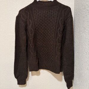 Vero Moda Textured Brown Sweater